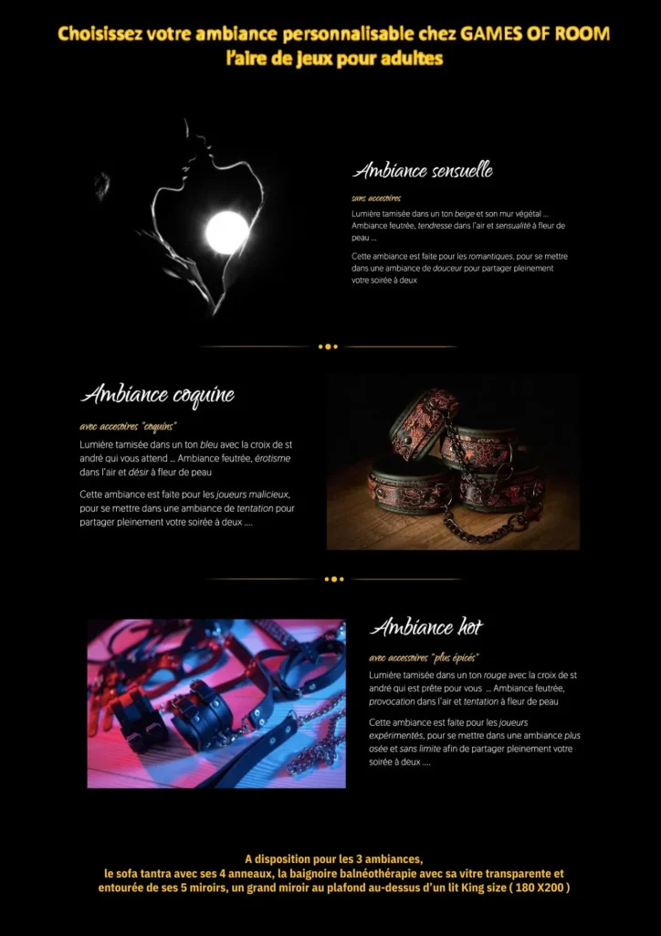 GAMES OF ROOM 'L'aire de jeux pour adultes'